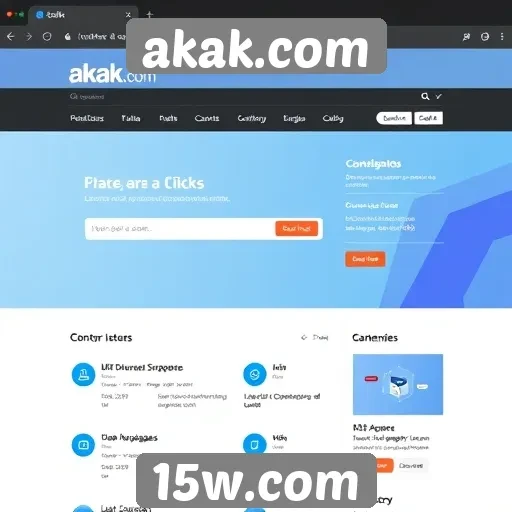 análise da interface de usuário do site akak.com